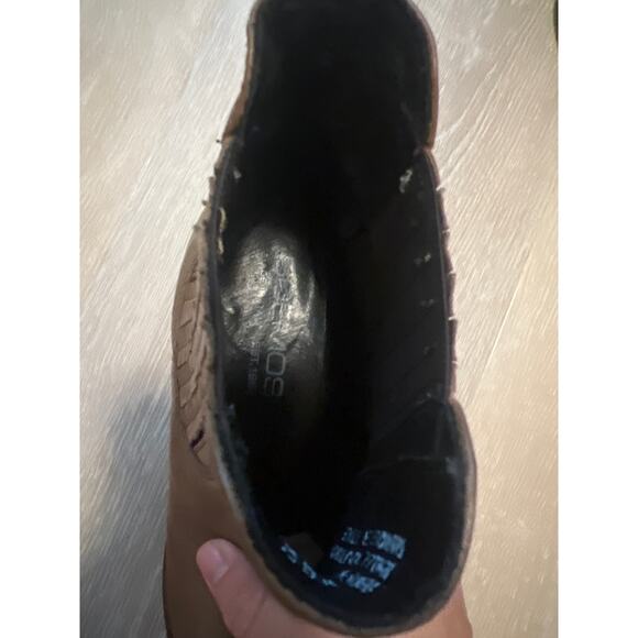 Boemos Italian Made Leather Booties Brown color size 38 7.5-8 - Picture 3 of 7